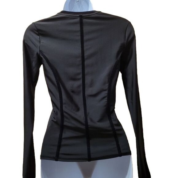 Puma Women's XS Nocturnal Long Sleeve Shirt Black Velvet Dry Cell Style 515697 - Picture 9 of 10